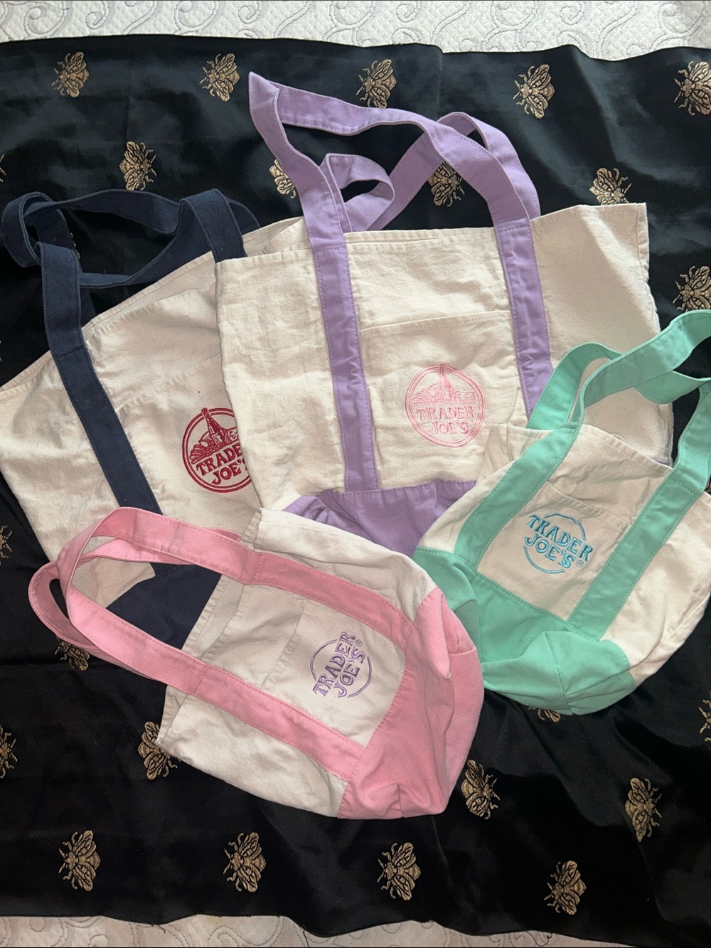 Lot of 4 Trader Joe’s canvas bags